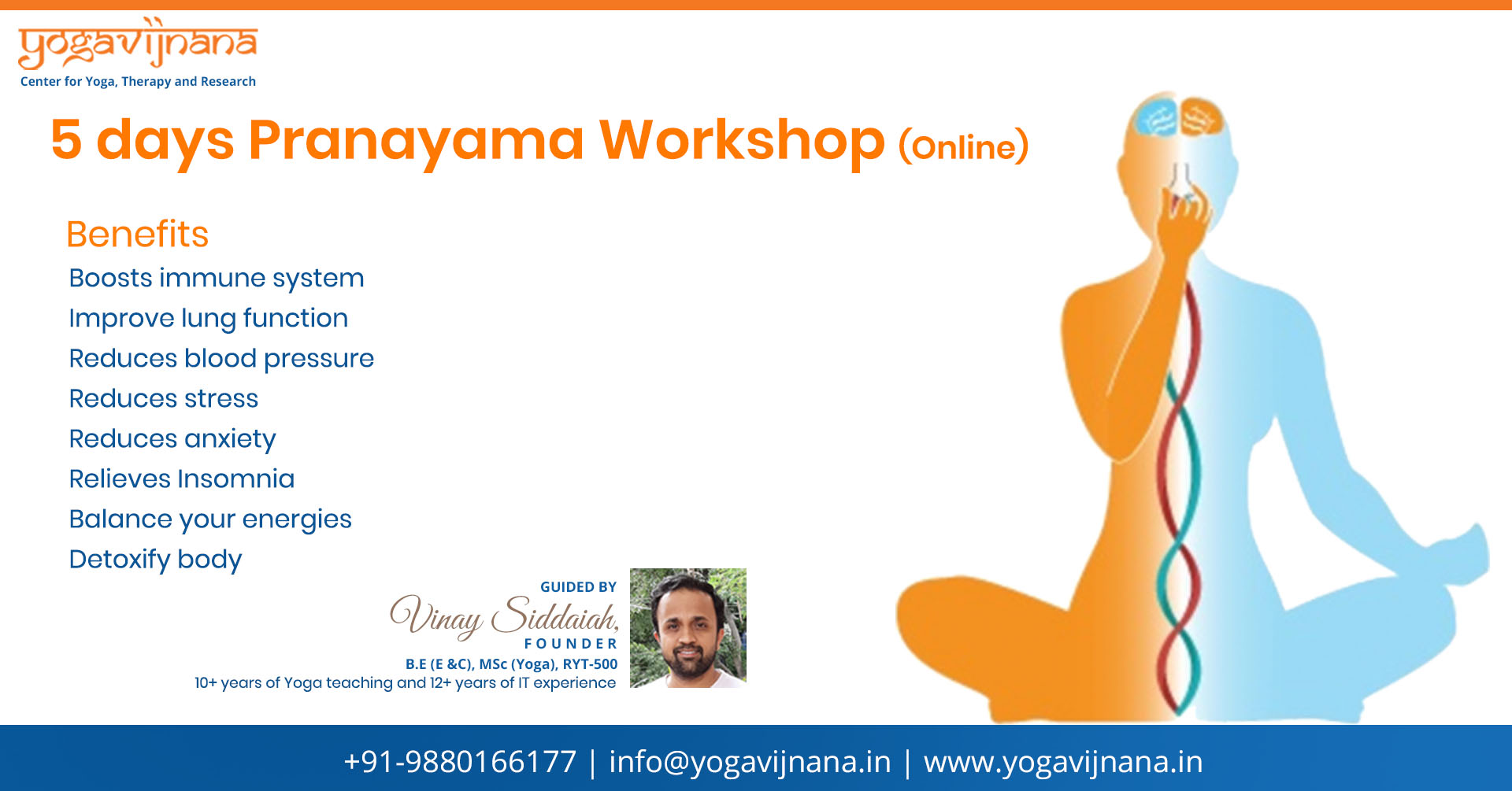 5 -days Pranayama workshop by Vinay Siddaiah